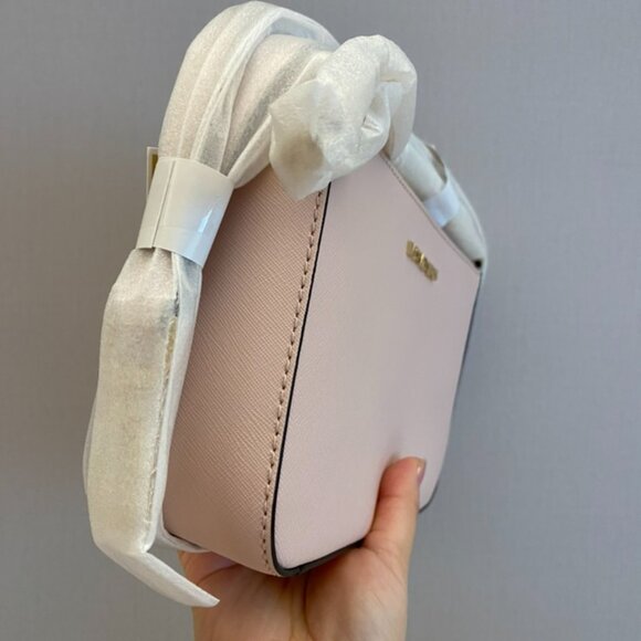 NWT! Michael Kors Jet Set MEDIUM Conv. Shouder X-body Pouchette In Powder Blush - Picture 2 of 5